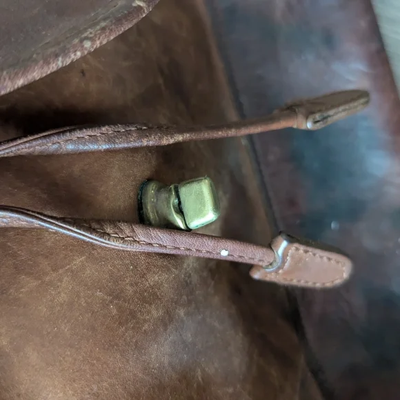 Vintage Coach Cognac Leather Backpack - Picture 15 of 16